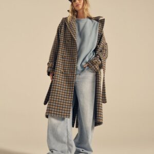 AE Plaid Trench Coat